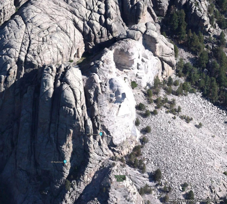 google maps mount rushmore